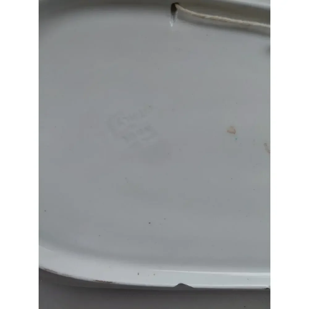 Vintage Italian Ceramic Tray Dish Hand Painted Fruit Music 70's MCM Signed Artsy - Picture 7 of 9